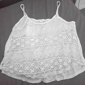Lacey/crochet  tank